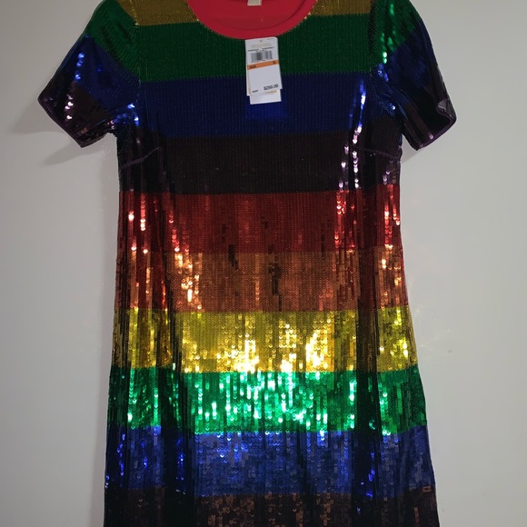 michael kors rainbow dress